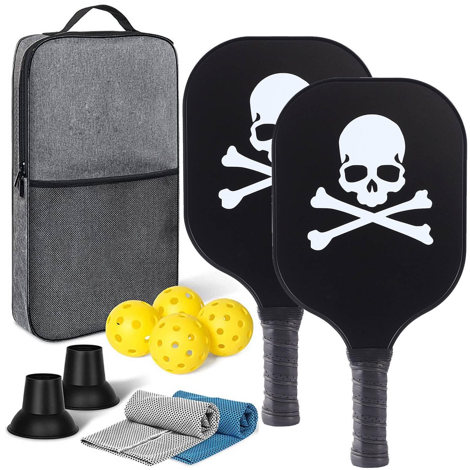 [Ultra-Light match-level carbon fiber-8] Double shot+4 ball+backpack+two sweat towels+two pickups